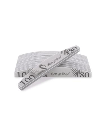 ABA Group 10 pieces of professional nail polisher Premium polishing block block for polishing hard -wearing for one time precise manufactured in EU manicure pedicure polishing set crescent moon (100/180) Gray 100/180