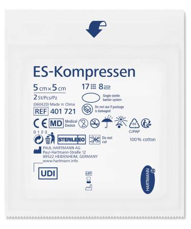 Buy Sterile Gauze Compresses for Wound Care | 5x5 cm 8-Fold 25x2 Pieces - International Shipping Available - Buy Online on GoSupps.com