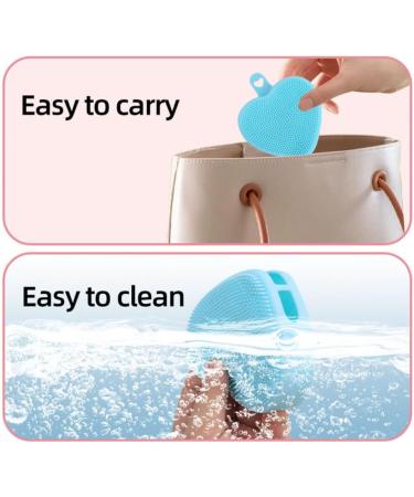 FOMIYES Heart Shaped Face Brush Silicone Face Scrubber Face Scrubber Exfoliator Brush Double Side Face Brush Manual Exfoliating Brush Face Wash Brush Silica Gel Cleaner Handheld - Buy Online on GoSupps.com