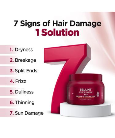 BB_LUNT 7 in 1 Repair & Revive Hair Mask - 250g | 100% Damage Repair | 7 Signs of Hair Damage | Enriched with Ceramides & Argan Oil | International Shipping Available - Buy Online on GoSupps.com
