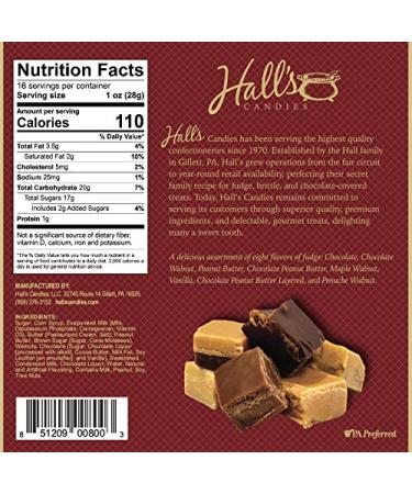 Hall's Assorted Fudge 1 Pound - Delicious Variety of Gourmet Fudge Flavors - Buy Online on GoSupps.com
