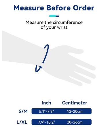 Fitomo Wrist Support with 3 Metal Splints - Left Hand L/XL, Blue - Buy Online on GoSupps.com