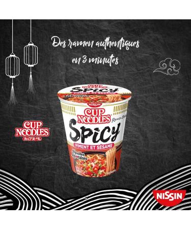 NISSIN - Japanese Noodles - Hot Chili Spicy Flavor -1 box of 8 cups of 66g - Buy Online on GoSupps.com