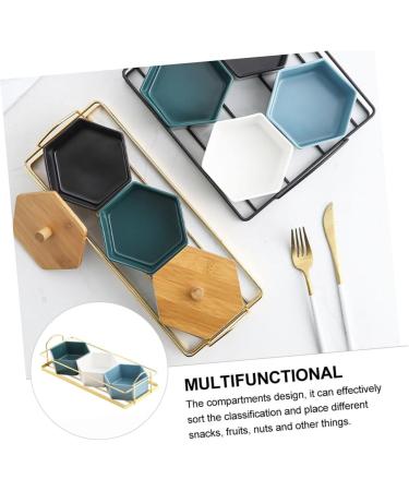 Zerodeko 1set Compartment Platter Trays for Food Serving Compartments Glass Snack Platter Dish Pickles Nordic - Buy Online on GoSupps.com