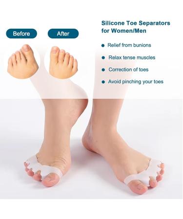 Silicone Toe Separators for Bunions & Hammertoes - Restore Toes & Correct Big Toe Shape | International Shipping - Buy Online on GoSupps.com