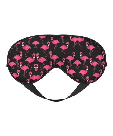 Lovely Pink Flamingos Eye mask Soft Elastic and Adjustable Nighttime Comfort Sleeping mask Suitable for Both Men and Women