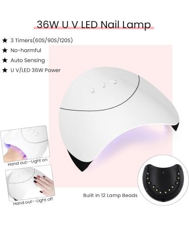 Phoenixy Poly Nail Gel Kit - 8 Pcs Nail Extension Set with Lamp & Top Coat - DIY Nail Art Set for Beginners - Christmas Gift - 29 Pieces - Buy Online on GoSupps.com