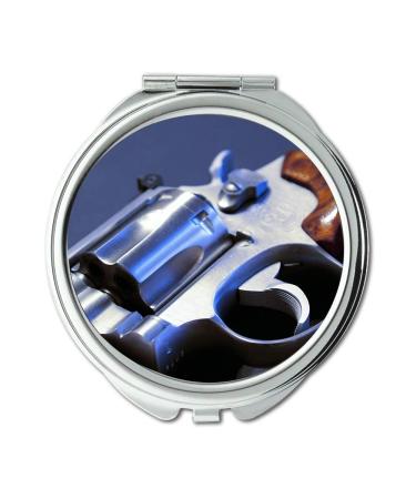 Mirror Compact Mirror pistol belt Round Mirror revolver pocket mirror portable mirror