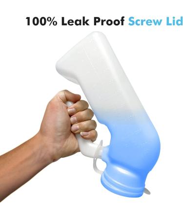 UNLICON 1000ml Portable Male Urinals for Elderly Men - Pack of 2 | Spill Proof Urine Bottles with Lid for Car Travel & Incontinence - Buy Online on GoSupps.com