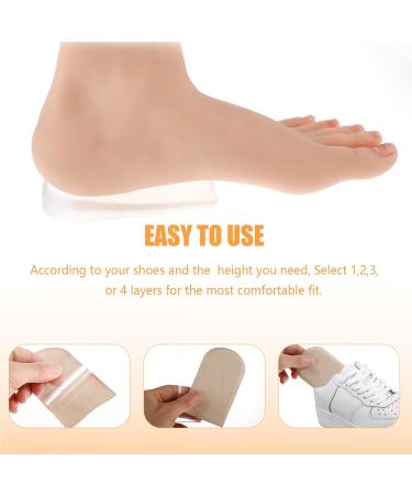Adjustable Orthopedic Heel Lift Inserts | 4-Layer Gel Insoles for Uneven Leg Length Heel Spurs & Sports Injuries - Height Increase Solution for Men & Women - Buy Online on GoSupps.com