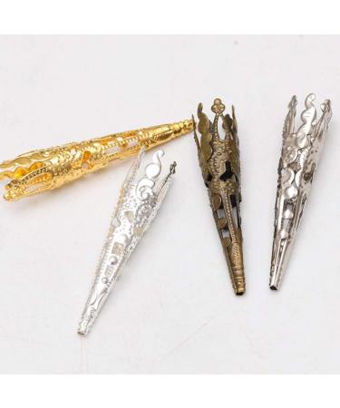 ARTIBETTER 100pcs Flower Bead Caps - Tibetan Style Metal Filigree Cones for DIY Jewelry Making (Golden) - Buy Online on GoSupps.com