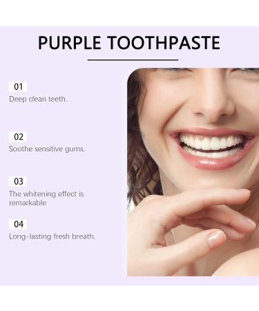 Purple Toothpaste - Gentle Teeth Cleaning Removes Stains/Yellowness & Odor Daily Teeth Care Fresh Breath(3PCS) - Buy Online on GoSupps.com