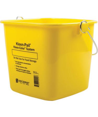 San Jamar Kleen-Pail Plastic Cleaning Bucket 6 Quarts Yellow Cleaning Bucket 6 Quarts 1 Yellow