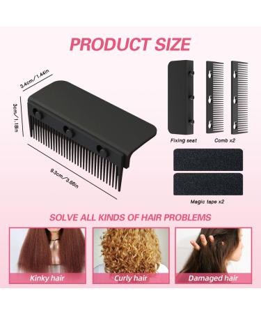Flat Iron Comb Attachment - Plastic Rose Red for Home & Salon Use | International Shipping - Buy Online on GoSupps.com