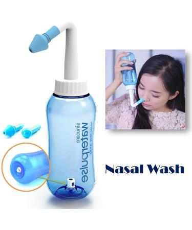 Nasal Wash Bottle 500ml - Neti Pot Sinus Rinse for Adult & Kid - BPA Free Nose Cleaner for Rhinitis, Allergies, Cold & Flu - 1 Pack - Buy Online on GoSupps.com