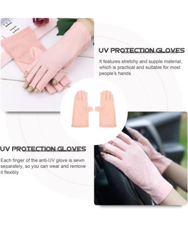 FRCOLOR 2 Pairs Sun Protection Half Finger Gloves Hand Gloves for Protection Guantes Para De Mujer Sun Gloves Uv Manicure Gloves Miss Nylon - Buy Online on GoSupps.com
