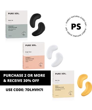 PURE SOL Hydrogel Gold Eye Mask 12 pairs - Hyaluronic Acid & Retinol for Anti-Aging & Hydration - Buy Online on GoSupps.com