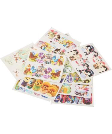 Sticker de Caricatura 50 Sheets Nail Stickers Animal Dogs Cats Water Transfer Nail Art Sticker Fingernails Decor Manicure Decorations Manicure Pedicure Decals - Buy Online on GoSupps.com