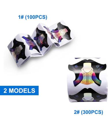 Nails Form fangzi 100pcs / 300pcs Nails Form Thick Nail Art Tips Guide Sticker Adhesive Nail Form Extension Nail Tool - Buy Online on GoSupps.com