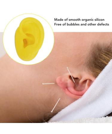 Pair of Yellow Silicone Ear Acupuncture Models - Waterproof, Soft & Bubble-Free - Buy Online on GoSupps.com