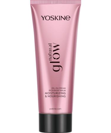 Yoskine Natural Glow Baume corps nourrissant & hydratant la texture oil-in-cream