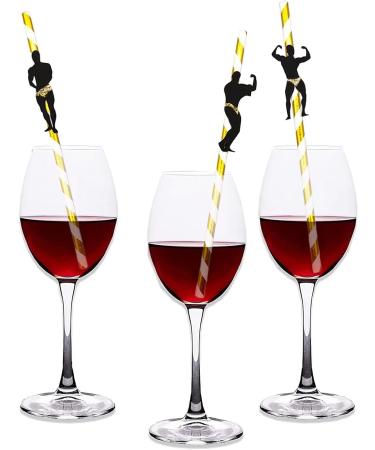 2022 Bachelorette Party Decorations Straws I 24 Pack Stripper Pole Dancer Straw I Black and Gold Glitter Confetti Pre Glued I Bridal Shower Supplies Crazy Silly Party Straws Drinking Favors (36) - Buy Online on GoSupps.com