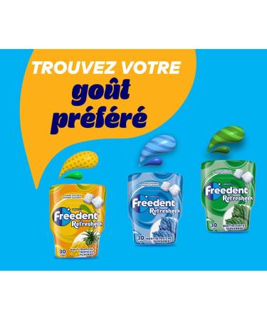 FREEDENT Refreshers - Strawberry Lemon Flavor Chewing Gum - Box of 30 Sugars - 67 g - Buy Online on GoSupps.com