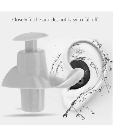 Swimming Ear Plugs - Waterproof Reusable Silicone Swim Earplugs for Kids & Adults | Gray - Buy Online on GoSupps.com
