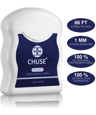 CHUSE Brow Mapping String for Microblading - Pre-Inked Bamboo Charcoal Thread - 66ft (20m) - Buy Online on GoSupps.com