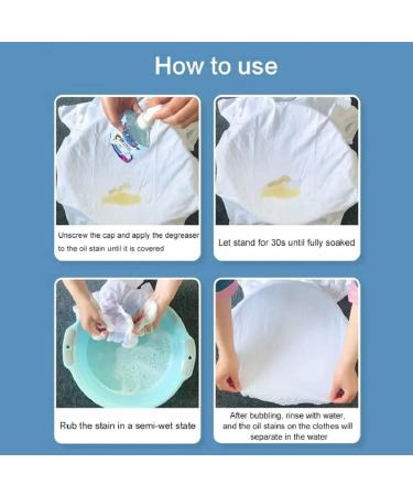 Powerful Degreasing Cleaner Quick Stain Remover Oil Stain Cleaner for Soft Fabric Clothes Household Grease Remover Stain Remover - Buy Online on GoSupps.com