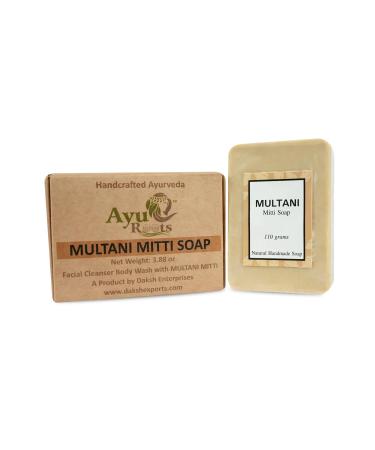 Multani Mitti Soap Bar Natural Handmade Cleanse Skin Moisturizing Gentle Cleanse - All Skin Types Dry Skin Oily Skin1 PC