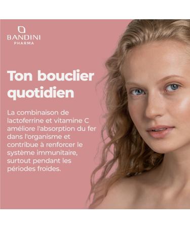 Bandini LACTOFERRIN Pure 60 Capsules (200mg per Capsule) - Highly Dosed Capsules with 60mg Vitamin C - Lactoferrin to Strengthen the Immune System - Regulates Iron Absorption - No GMO - Buy Online on GoSupps.com