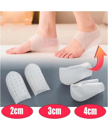 Silicone Invisible Height Increase Insoles for Men & Women - 2cm Heel Cushion Pad for Outdoor Foot Protection - Buy Online on GoSupps.com