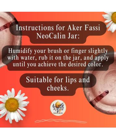  Neocalin Aker Fassi Lipstick Morocco Red & Moroccan Blush - Natural Cosmetics Poppy Petals and Pomegranate Easy Application Quick Dry Moroccan Tradition - NeoCalin (1) - Buy Online on GoSupps.com