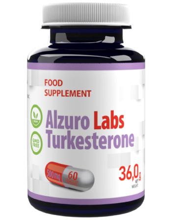 ALZURO LABS Turkesterone 10000mg Equivalent Ajuga Turkestanica Extract 201 500mg 60 vegan capsules 3rd batch tested by laboratory