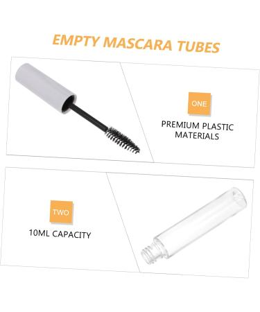 Beatifufu 10pcs Eyelash Tube Eyelash Growth Tubes Clear Mascara for Eyelashes Clear Mascara Tube Plastic White - Buy Online on GoSupps.com
