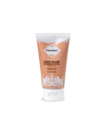 Fake Bake Bronzy Babe Body Glow Face & Body Tinted Moisturizer Lotion Highlighter Makeup & Moisturizing Skincare Healthy Color Boost from Plants & Vitamins - For All Skin Tones Women & Men - 2oz