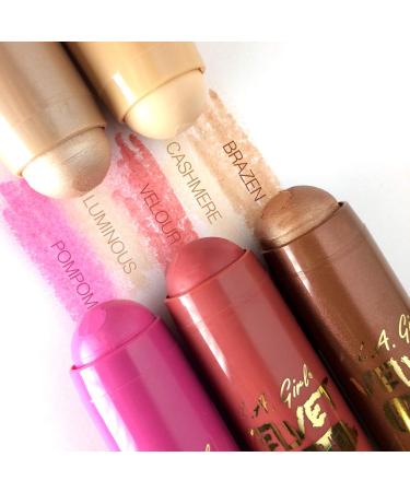 L.A. Girl Velvet Contour Sticks Bronzer Suede 0.2oz (Pack of 3) - Set of 3 Contouring Bronzer Sticks - Buy Online on GoSupps.com