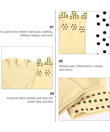 Buy Fingerless Mittens for Men - Magnetic Gloves for Carpal Tunnel & Tendonitis (Khaki) - International Shipping Available - Buy Online on GoSupps.com