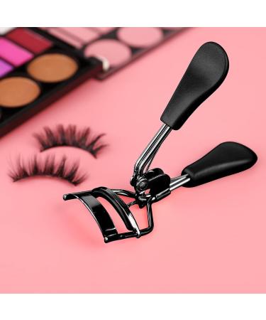 Sibba Professional Eyelash Curler with 10 Extra Silicone Pads - No Pull & Suitable for All Eye Shapes - Glossy Black - Buy Online on GoSupps.com