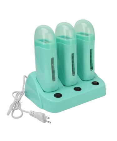 Electrical guard heat 3 pieces roll on depilation wax warmer for men and women at home electrical hair removal wax warmer with base for armpit legs (220V EU)