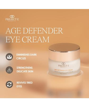 Project E Beauty Age Defender Eye Cream - Brightening & Smoothing Anti-Aging Eye Treatment Reduces Dark Circles & Lines Hydrating Formula 15g - Buy Online on GoSupps.com