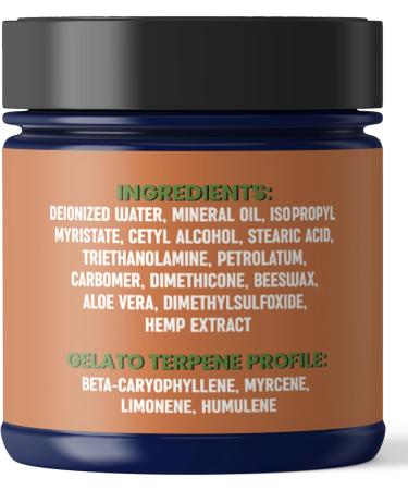 DMSO Based Gelato Hemp Cream 1070 mg Hemp Extract Maximum Strength 2 Fl Oz - Soothing Cream for Joints Back HIPS Neck Elbows & Knees - Made in USA - Buy Online on GoSupps.com