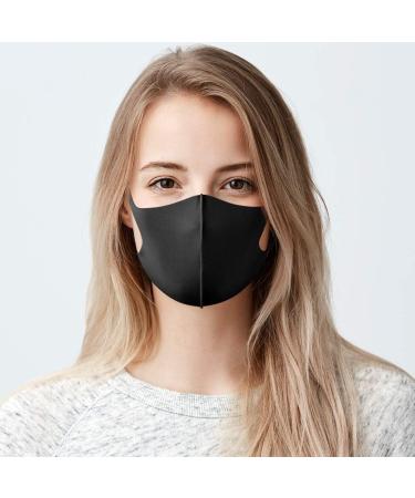 Breathable Black Fabric Facial Masks - Reusable & Washable 8-Pack for Daily Use - Buy Online on GoSupps.com