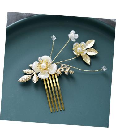 Angoily 2 Sets Hair Accessories Flower Decor Bridal Hair Pin Hair Decor Wedding Decor Bride Headpieces for Wedding Bridal Headpiece Flower Headpiece Zinc Alloy Pearl Women's Comb - Buy Online on GoSupps.com