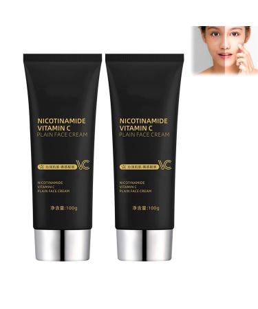 Niacinamide Vitamin C Black Tube Skin Cream Multifunctional Smooth Hydrating Niacinamide Makeup Cream Niacinamide Five Vitamin C Cream For Face Moisturizing Cream(2pcs)