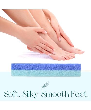 Mantello Foot Scrubber Pumice Stone 4 Pack - Double Sided Dead Skin Remover for Shower and Foot Tub - Pedicure Supplies Feet Scrubber - Buy Online on GoSupps.com