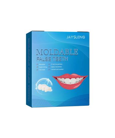Iunser plastic teeth make-up dentures Modified temporary filling teeth teeth teeth fake filled filling holes broken teeth 5ml denture brush (white one size) white unit size