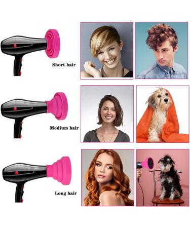 Haomeeduo Foldable Silicone Hair Dryer Diffuser Attachment for Curly Hair - Universal Fit Portable Design Perfect for Travelers - Pink - Buy Online on GoSupps.com