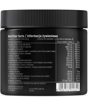 Insport Nutrition Rage Pump ProWorkout & Training Booster - Citrulline Beta-Alanine L-Arginine & Caffeine - 300g Orange Powder | 85 Portions - Buy Online Internationally - Buy Online on GoSupps.com